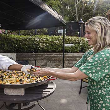 Paella in the Sand Wedge is always popular